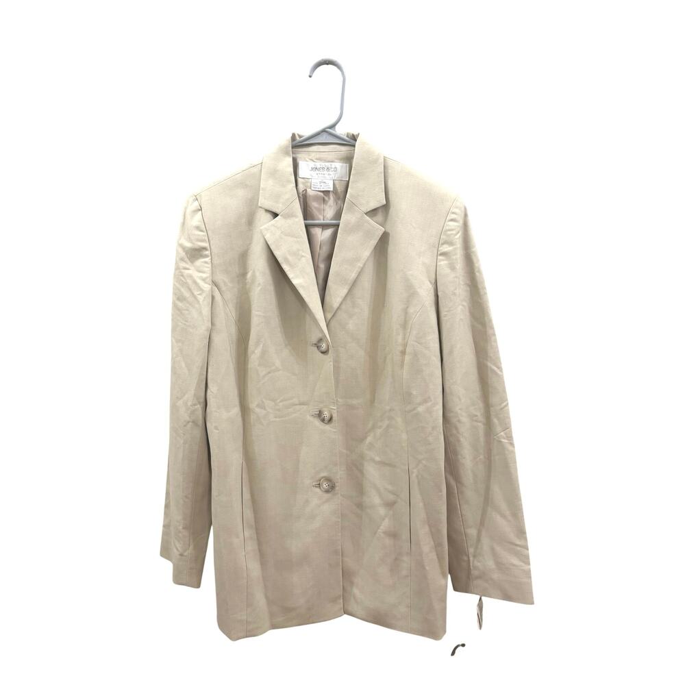 Jones & Co longer line work career blazer NWT Sanibel Island Driftwood